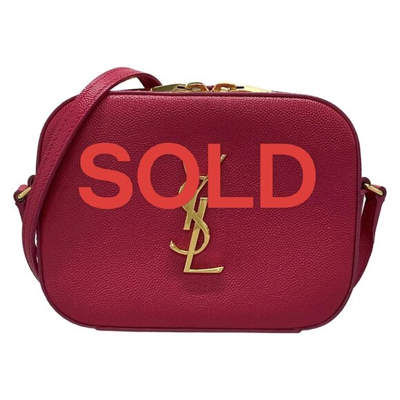 SAINT LAURENT PARIS Pink Leather Shoulder Bag 736-060925 - Picture 1 of 13